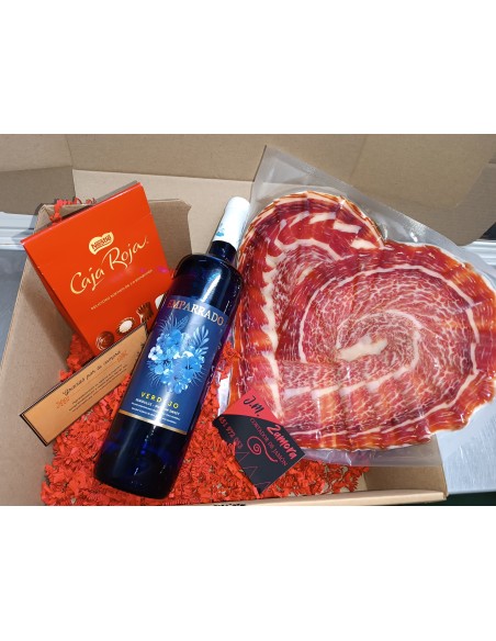 Caja especial san Valentin Vino Blanco Verdejo